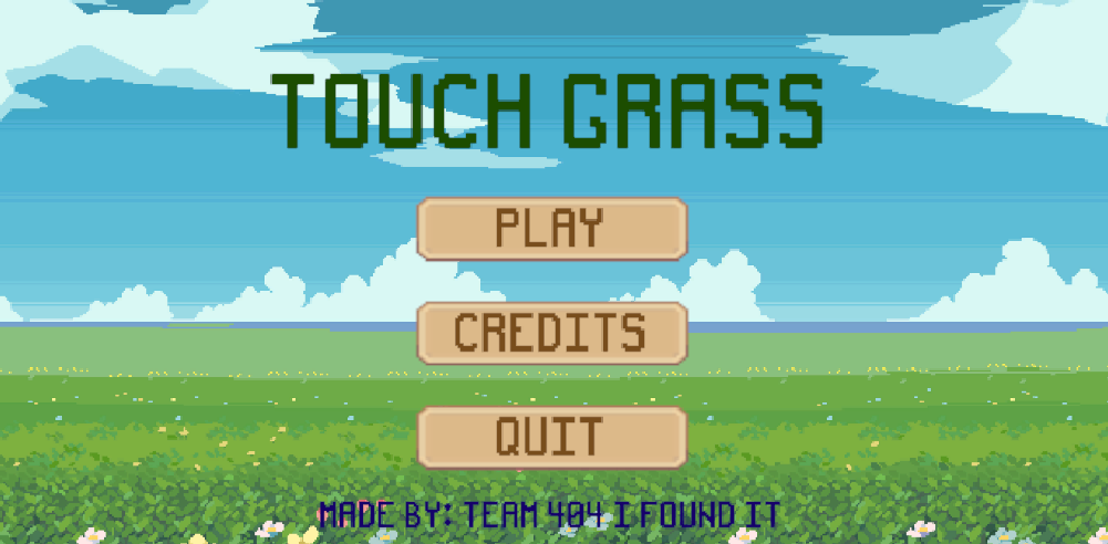Touching grass game